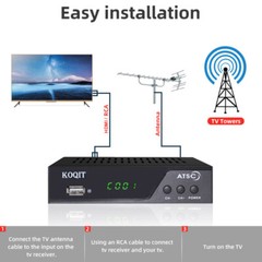 Clear HDTV Atsc Digital Converter Box Analog QAM Receiver atsc tuner TV antenna