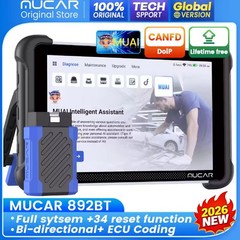 Mucar 892BT AI Full System Car Diagnostic Tool Bidirectional Scanner Free Update