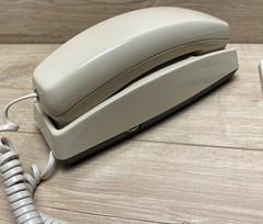 Vintage ITT Wall Phone Beige Push Button Landline Telephone USA Tested Working