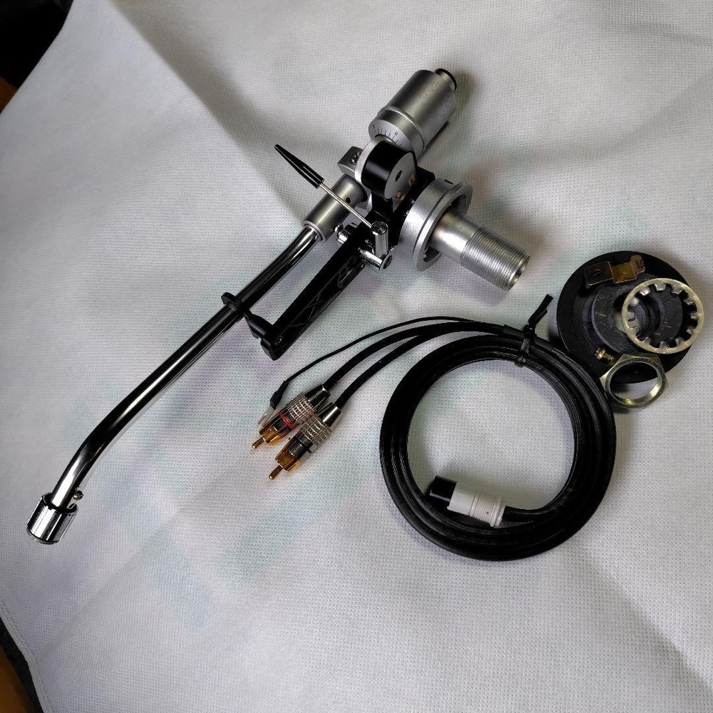 Denon DP-1700 Tonearm Static Balance S-Shaped Used Japan Modified Cable Vintage