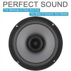 6.5” 500W Max Car HiFi Audio Coaxial Speaker Full Range 60Hz–20KHz 4-Ohm 1PC