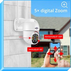 Hiseeu 3MP Security Camera Outdoor,WiFi 1 Count (Pack of 1), PTZ