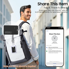 2-Pack Wallet Tracker Card for Apple Find My(iOS Only), Rechargeable Thin Finder