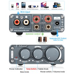 Mini 2.0 Channel Digital Amplifier Class D Stereo Desktop Audio Amp 100W+100W