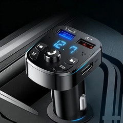 Bluetooth 5.0 Car Wireless FM Transmitter Adapter 2USB PD Charger AUX Hands-Free