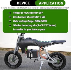 BtrPower 36V 25Ah Battery Pack Lithium LiFePO4 for Bicycle Motor E_Bik,e 30A BMS