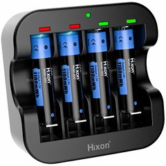 1100mWh Hixon AAA 1.5V Lithium Rechargeable Batteries &Charger High Quality LOT