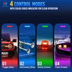 AS-60 6 Gang Switch Panel Light Multifunction Toggle Strobe Circuit Control Box