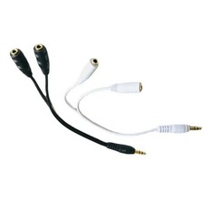 3.5mm AUX Audio Mic Splitter 1 Male to 2 Female Gold Plated Headphone Cable