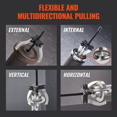 VEVOR Gear Puller Set, 3″ and 7″ Kit, 3 Jaw Bearing 2 Piece