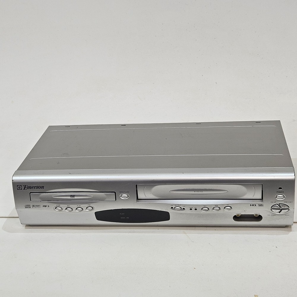 Emerson EWD2203 DVD 4 Head VCR Combo VHS Player TESTED Working No Remote