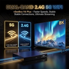 vSeeBox V6 Plus Android TV Box Newest Model Streaming Box AUTHORIZED DISTRIBUTOR