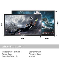 Sylvox 55” Smart Google Outdoor TV 4K UHD 1000 nits Dolby Atmos Waterproof IP55