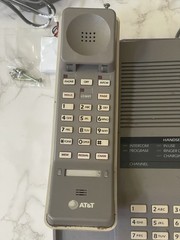 AT&T 5500 Cordless Speakerphone Box Instructions Cord Battery Untested