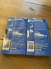 2X MAXELL VHS 6 hours T-120 Tape Standard Grade Video Cassette Factory Sealed