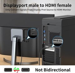 4K Display Port to HDMI Male Female Adapter Converter DisplayPort DP to HDMI