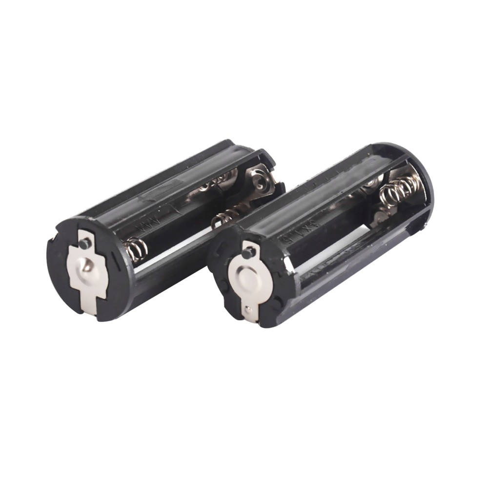 2pcs 3-AAA Battery Holder Cylindrical Case Shell For Flashlight Round Circular