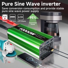 5000W 10000W Pure Sine Wave Power Inverter DC 12V to AC 110V Converter Camping