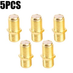 5PCS F Type Coax Coaxial Cable Coupler Female Jack Adapter Connector NEW