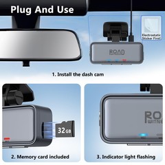 4K Mini Dash Cam Front，Front Dash Camera for Cars，WiFi Car Camera with Voice …