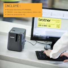 Brother PT-P950NW Professional Label Printer Wi-Fi 100-240V for Laminated Tape