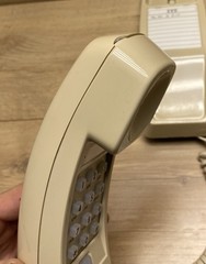 Vintage ITT Wall Phone Beige Push Button Landline Telephone USA Tested Working