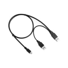 Dual two A type USB2.0 Male to Mini 5-Pin male Y Cable,for Hard Disk Drive Case