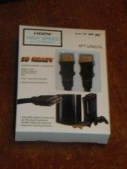 Hype HDMI High Speed with Ethernet 6 Foot, 3D Ready 24k Gold-Plated Con. LBLK-6