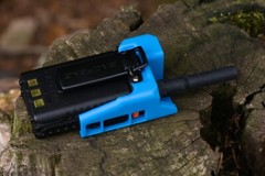 Baofeng UV-5R / BF-F9 – Blue Exoskeleton Cage – Textured Finish