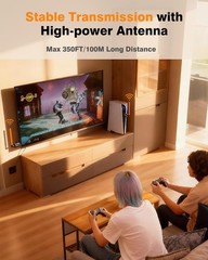 Wireless HDMI Transmitter and Receiver, Long Range 450Ft, 1080P HD Output