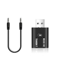 Bluetooth 5.0 2in1 Transmitter Receiver Car Wireless Audio Adapter USB 3.5mm lot