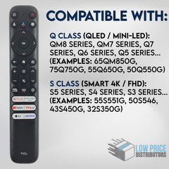 Genuine TCL RC813A Voice Remote for Google TV Q6 Q7 QM8 Series Smart TV OEM