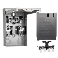 30 Amp Fused AC Disconnect Box, 120/240VAC Pull-Out Switch NEMA 3R Outdoor Me…