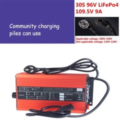 120V/96V/84V Li-ion LiFePo4 Lithium Battery Fast Charger 3A-9A Adjustable AEU