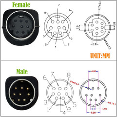 S-Video 8 Pin Mini DIN Y Splitter Cable, Mini 8-Pin DIN S-Video Male to 2 Female