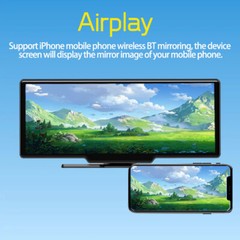 10″ Portable Bluetooth Car Stereo Wireless CarPlay Android Auto Touch Screen AUX