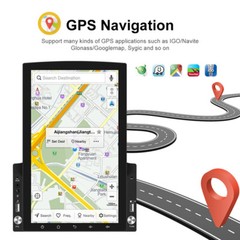 10″ 2 Din Android 13 GPS WiFi Vertical FM Touch Screen Player Car Stereo Radio