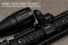 Monstrum 45 Degree Offset Picatinny Rail Mount 1 Count (Pack of 1), Black