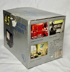 Vintage Rare Retro CATRON 4.5” Portable Black & White Mini TV Travel NO PLUG