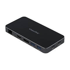 VisionTek VT400 Dual Display USB-C Docking Station with Power Passthrough (90…