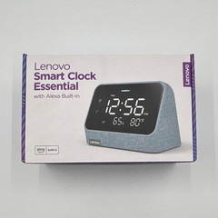Lenovo Smart Clock Essential Alexa Built-in Wireless Red Fabric Smart Clock