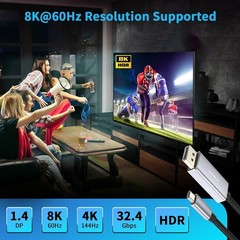 USB-C to DisplayPort 1.4 Adapter Video Connection Cable 8K@60Hz Length 1.2M