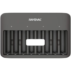 Rayovac USB Battery Charger, 8 Bay Charger for NiMH AA 1 Count, Multicolor