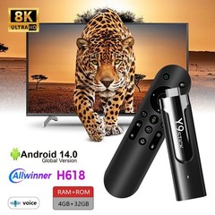 M98-Y9 Android 14 TV Stick 4GB+32GB 8K WiFi6 BT5.0 HDMI Streaming Media Player