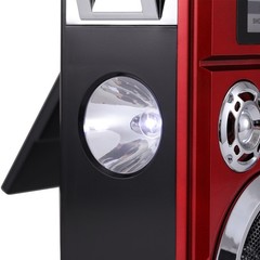 Solar Rechargeable Portable Bluetooth Radio with AM/FM/SW 3-Band Radio RETROBOX