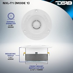 DS18 NXL-T1 Marine 1” VC Waterproof Aluminum Bullet Tweeter 240W Max, 4 Ohms