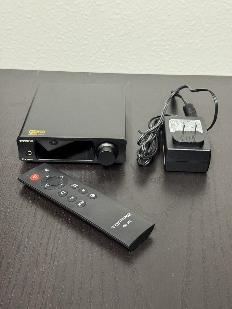 Topping DX3 Pro+ DAC Headphone Amplifier Bluetooth Hi-Res w/ Remote & Power