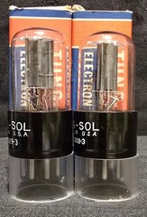 TUNG-SOL 6SN7 GT TUBE 1953 BOXED GRAY PLATES MATCHED SET NIB