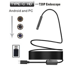 1-3M Android USB / TYPE-C Endoscope Inspection 7mm Camera 6 LED IP67 Waterproof