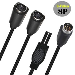 Mini DIN 8-Pin 8pin Splitter Y Adapter Cable Audio Video Cord S-video Extender